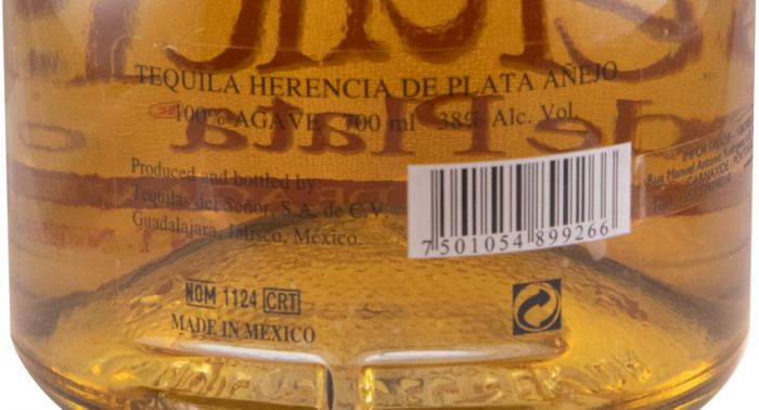 Tequila Herencia de Plata Añejo 100% Agave