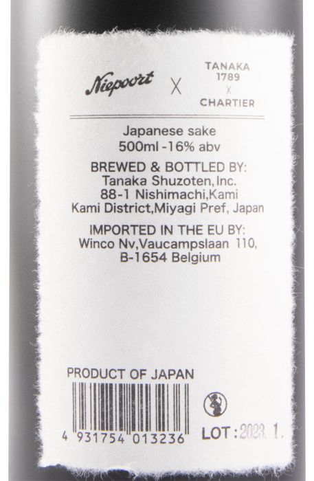 Sake Tanaka 1789 X Chartier Niepoort Edição Limitada 50cl