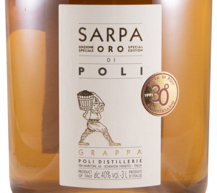 Grappa Sarpa Oro di Poli 3L