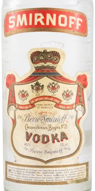 Vodka Smirnoff Red (rótulo antigo)