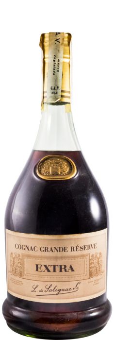 Cognac L. de Salignac Grande Reserve Extra w/6 Glasses 1.5L