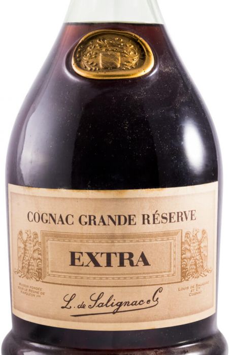 Cognac L. de Salignac Grande Reserve Extra w/6 Glasses 1.5L