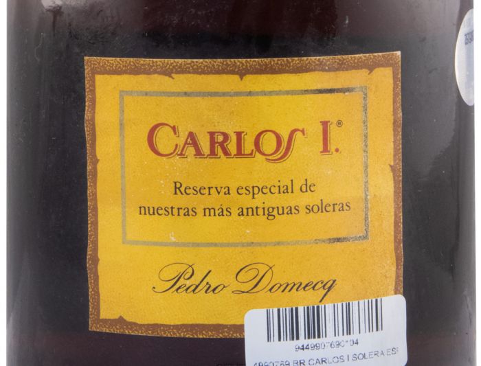 Brandy Pedro Domecq Carlos I Solera Especial (low bottle) 75cl