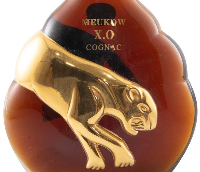Cognac Meukow XO Gold Panther (garrafa antiga)