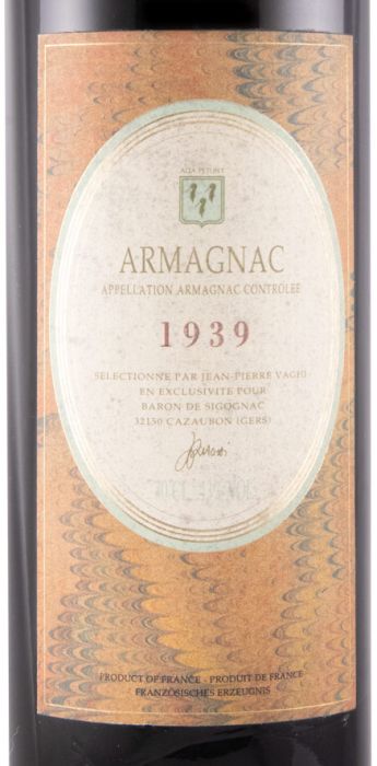 1939 Armagnac (bottled in 1989)