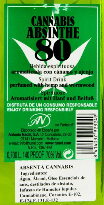 Absinto Túnel Green Cannabis 80%