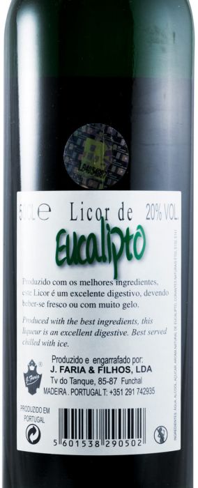 Liqueur of Eucalipt J. Faria & Filhos 50cl