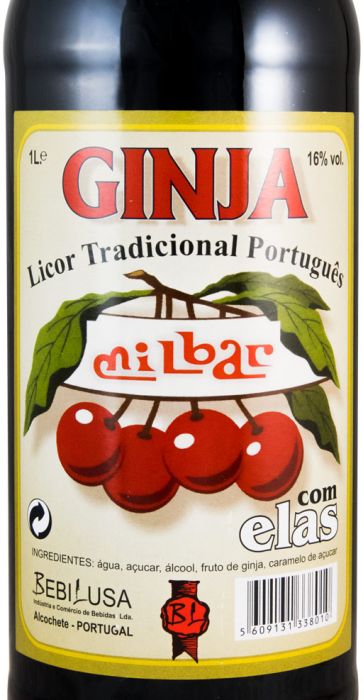 Licor de Ginja Milbar c/fruto 1L