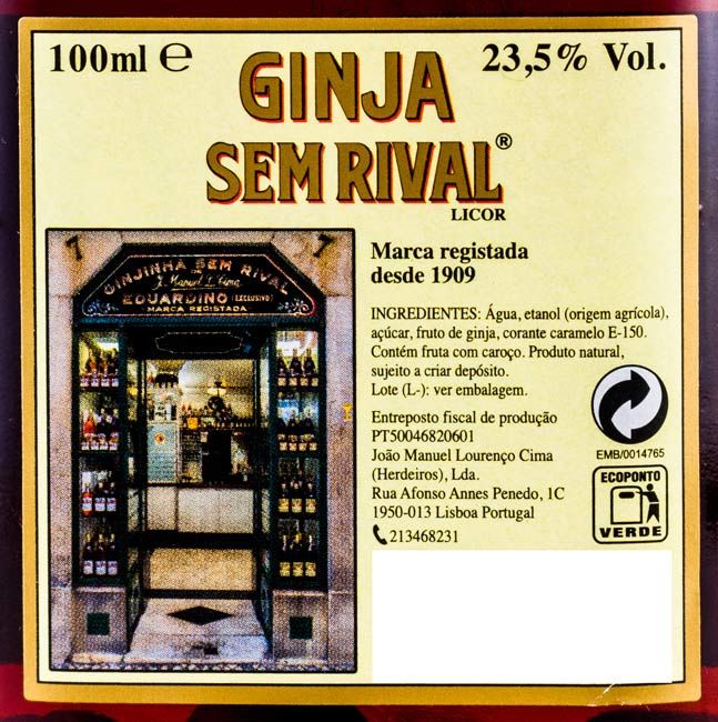 Frasco Ginja Sem Rival 10cl