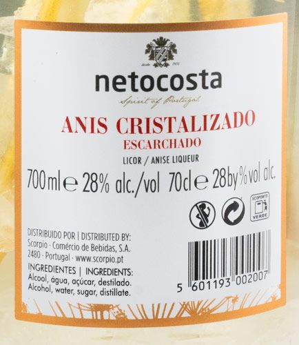 Anise Liqueur Escarchado Neto Costa