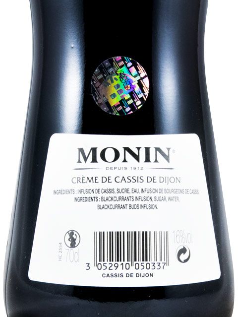 Licor Cassis de Dijon Monin