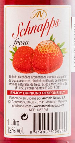 Strawberry Schnapps El Tren 1L