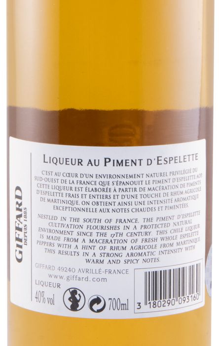 Liqueur Piment D'Espelette Giffard