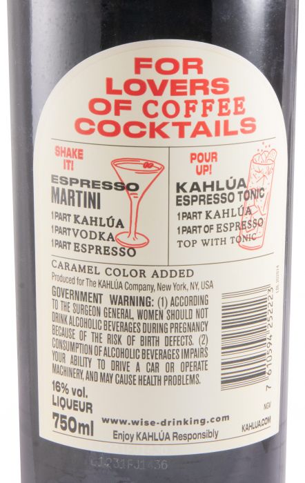 Coffee Liqueur Kahlúa 16% 75cl