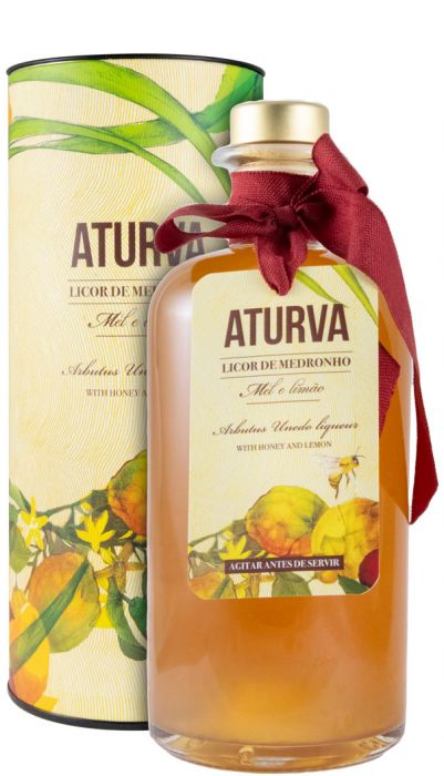 Licor de Medronho Aturva c/Mel e Limão biológico 50cl