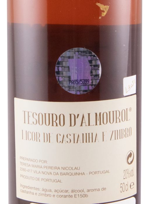 Licor de Castanha & Zimbro Tesouro d'Almourol 50cl