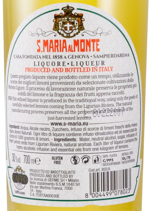 Liqueur Limoncino Portofino S. Maria al Monte