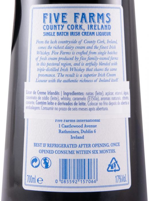 Licor Five Farms Irish Cream