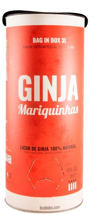 Ginja Liqueur Mariquinhas Bag in Box Tubo 3L