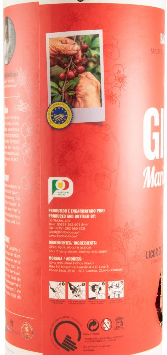 Ginja Liqueur Mariquinhas Bag in Box Tubo 3L