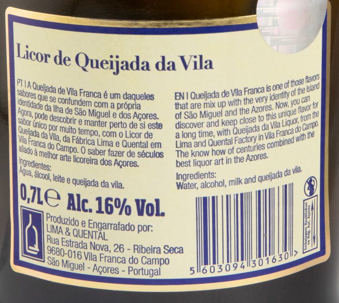Licor de Queijada da Vila Lima & Quental