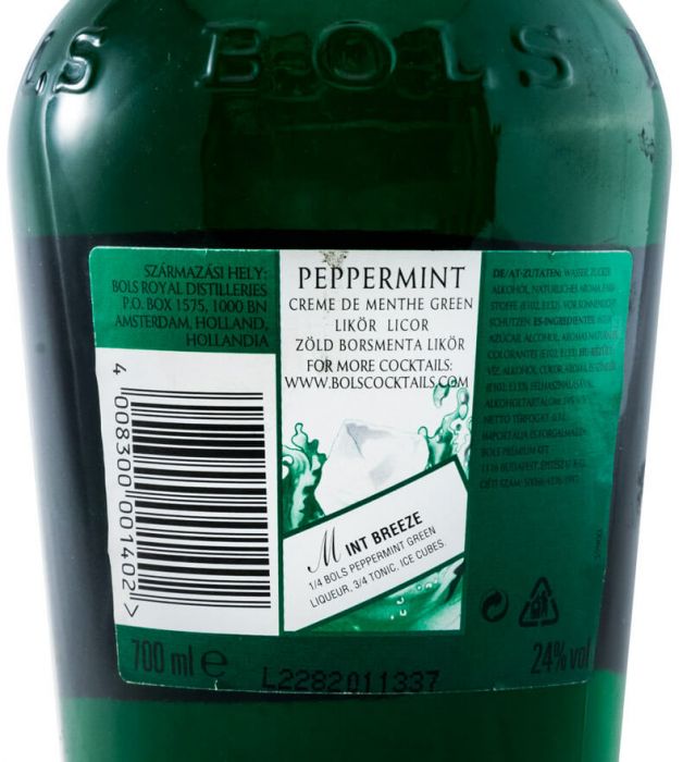 Peppermint Liqueur Bols (old bottle)