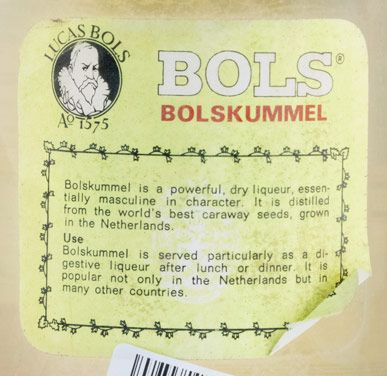 Liqueur Kummel Bols