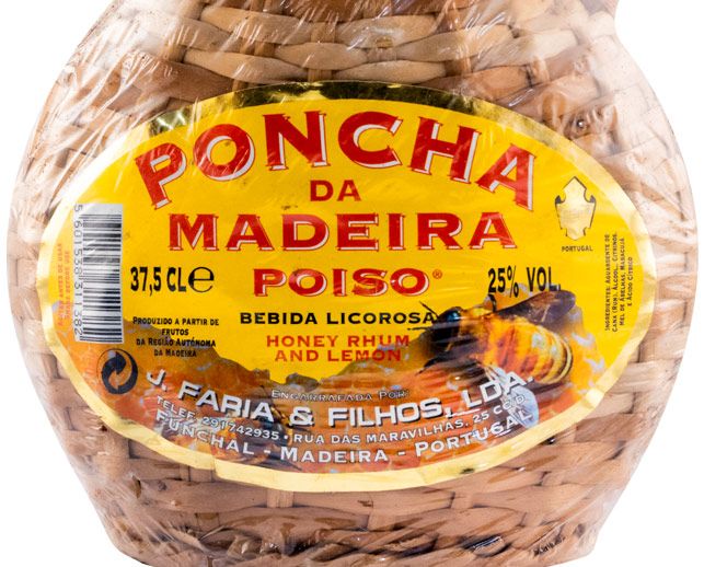 Poncha da Madeira Poiso J. Faria & Filhos (cantil empalhado) 37,5cl