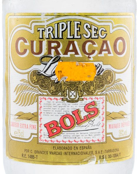 Licor Triple Sec Curaçao Bols (garrafa antiga)
