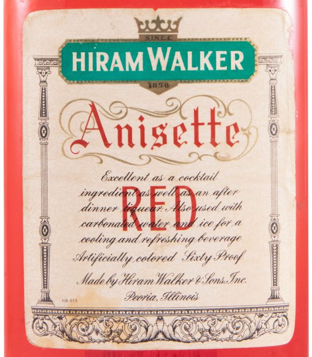 Frasco Anisette Red Hiram Walker 37,5cl