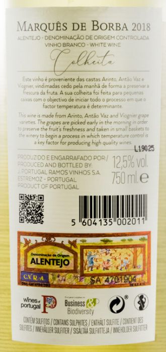 2018 João Portugal Ramos Marquês de Borba branco
