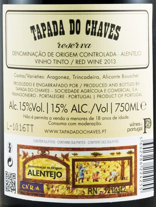 2013 Tapada do Chaves Reserva red