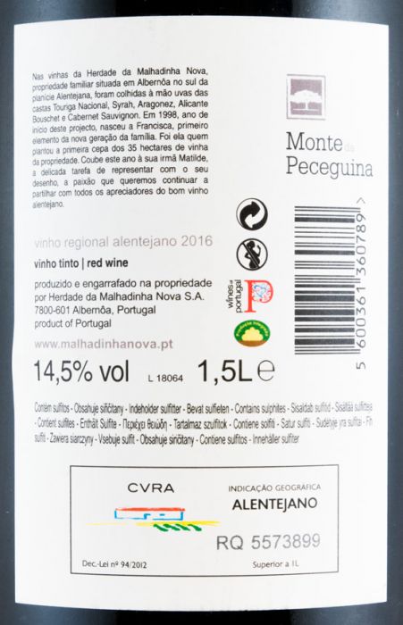 2016 Monte da Peceguina tinto 1,5L
