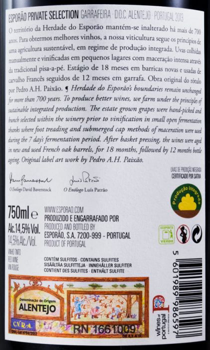 2013 Herdade do Esporão Private Selection tinto