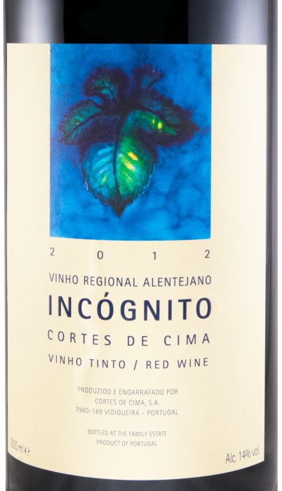 2012 Cortes de Cima Incógnito tinto 3L