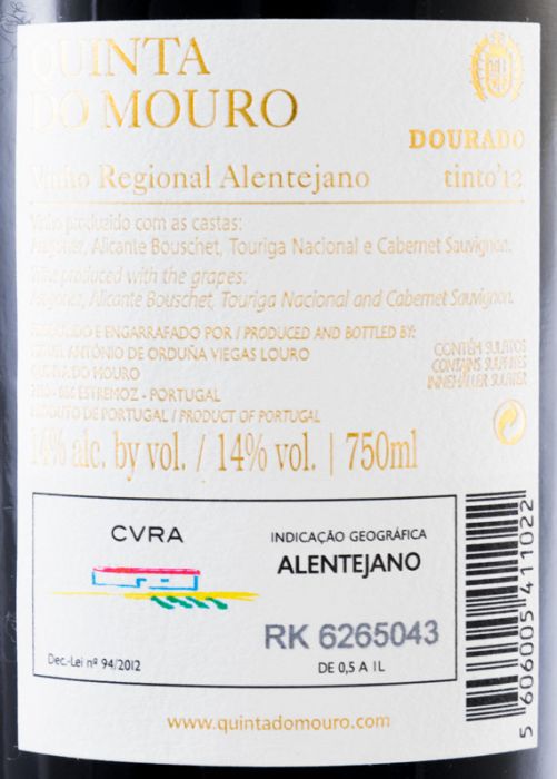 2012 Quinta do Mouro tinto (rótulo dourado)