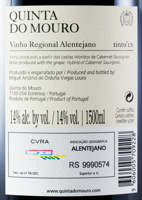2015 Quinta do Mouro Vinha do Malho tinto 1,5L