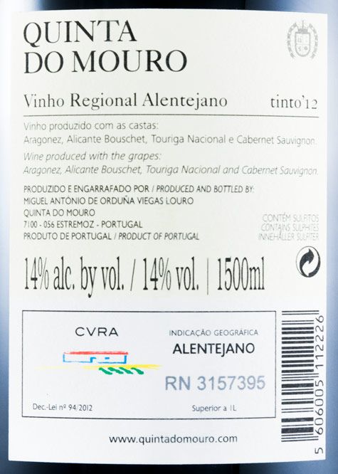 2012 Quinta do Mouro tinto 1,5L