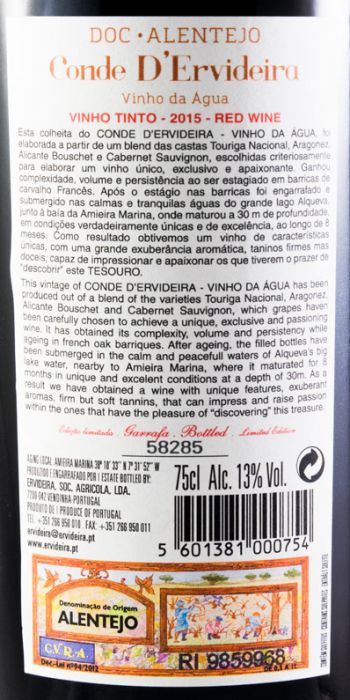 2015 Conde D'Ervideira Vinho da Água tinto