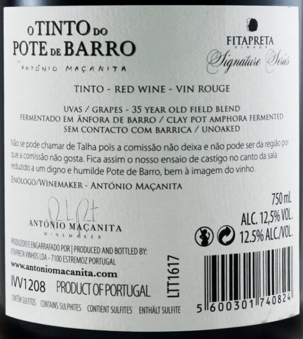 2016 O Tinto do Pote de Barro by António Maçanita red
