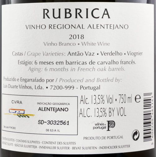 2018 Rubrica white