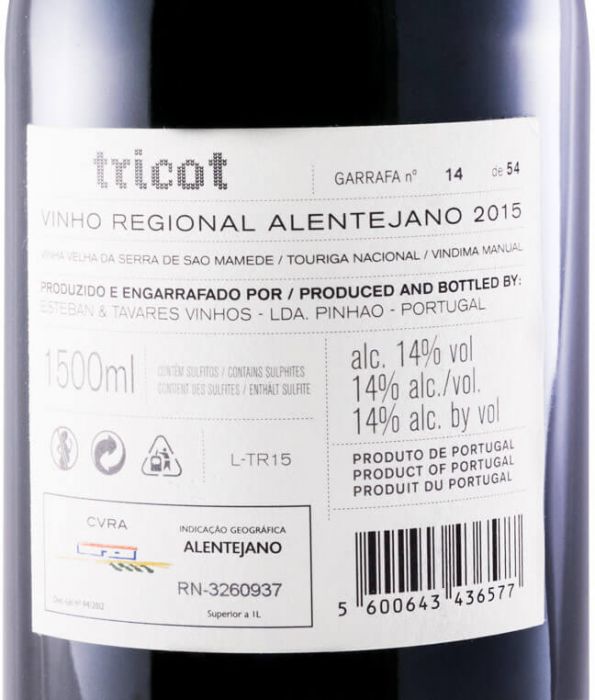 2015 Esteban & Tavares Tricot red 1.5L