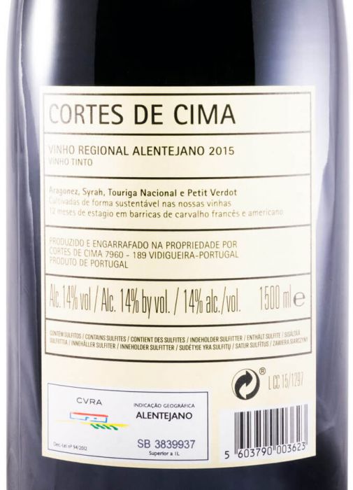 2015 Cortes de Cima tinto 1,5L