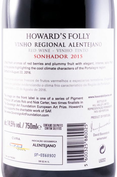2015 Howard's Folly Sonhador tinto