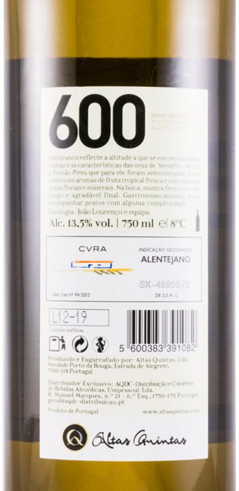 2018 Altas Quintas 600 white