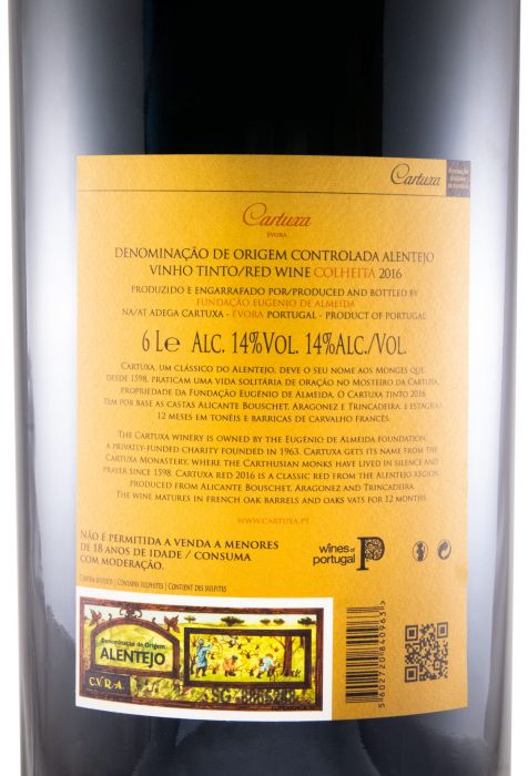 2016 Cartuxa tinto (caixa de madeira) 6L