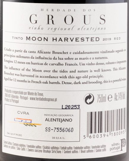 2019 Herdade dos Grous Moon Harvested tinto