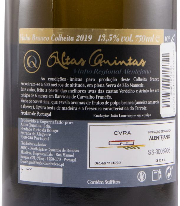 2019 Altas Quintas Colheita branco