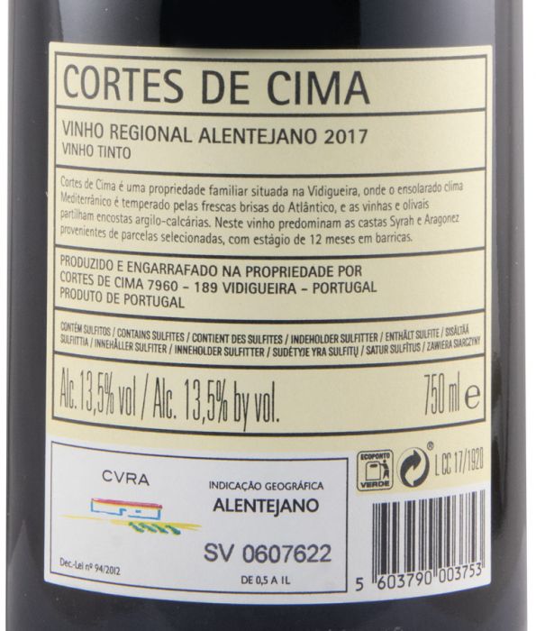 2017 Cortes de Cima red