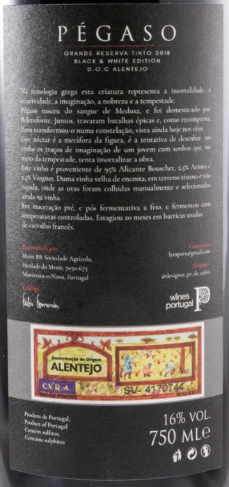 2018 Pégaso Grande Reserva Black & White Edition tinto